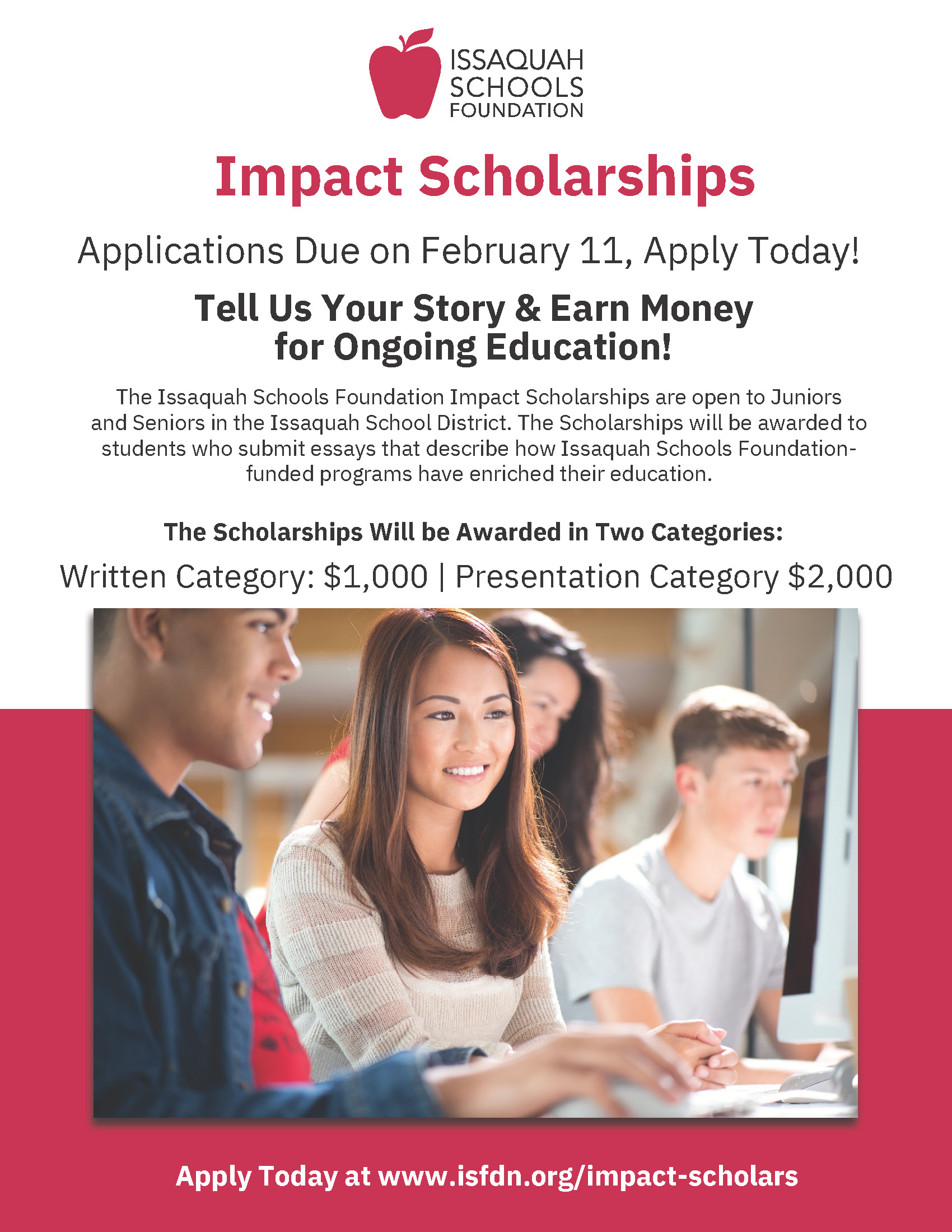 ISF Impact Scholarship Flyer in English